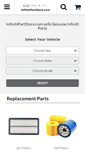 Mobile Screenshot of infinitipartstore.com
